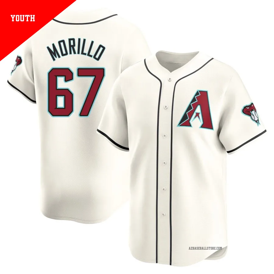 Youth Juan Morillo Arizona Diamondbacks ＃67 White Limited - Home Jersey
