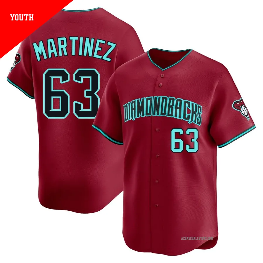 Youth Justin Martinez Arizona Diamondbacks ＃63 Red Limited - Alternate Jersey