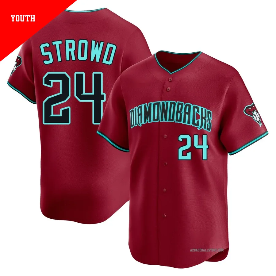 Youth Kade Strowd Arizona Diamondbacks ＃24 Red Limited - Alternate Jersey