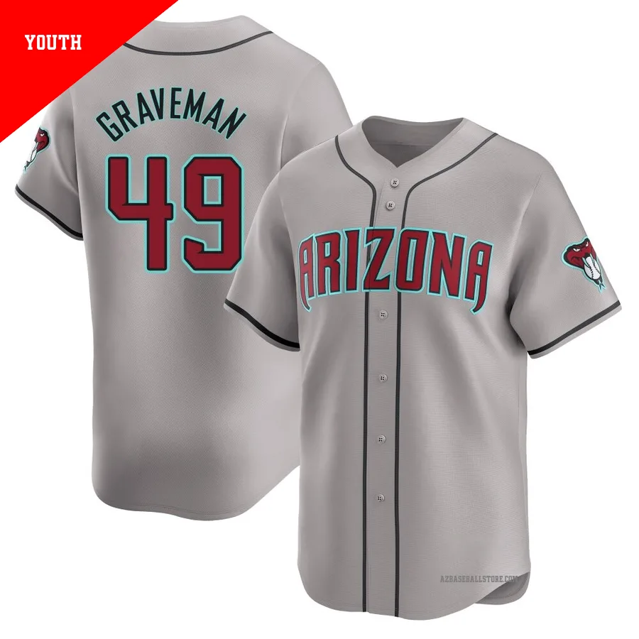 Youth Kendall Graveman Arizona Diamondbacks ＃49 Gray Limited - Away Jersey