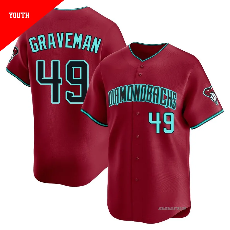 Youth Kendall Graveman Arizona Diamondbacks ＃49 Red Limited - Alternate Jersey
