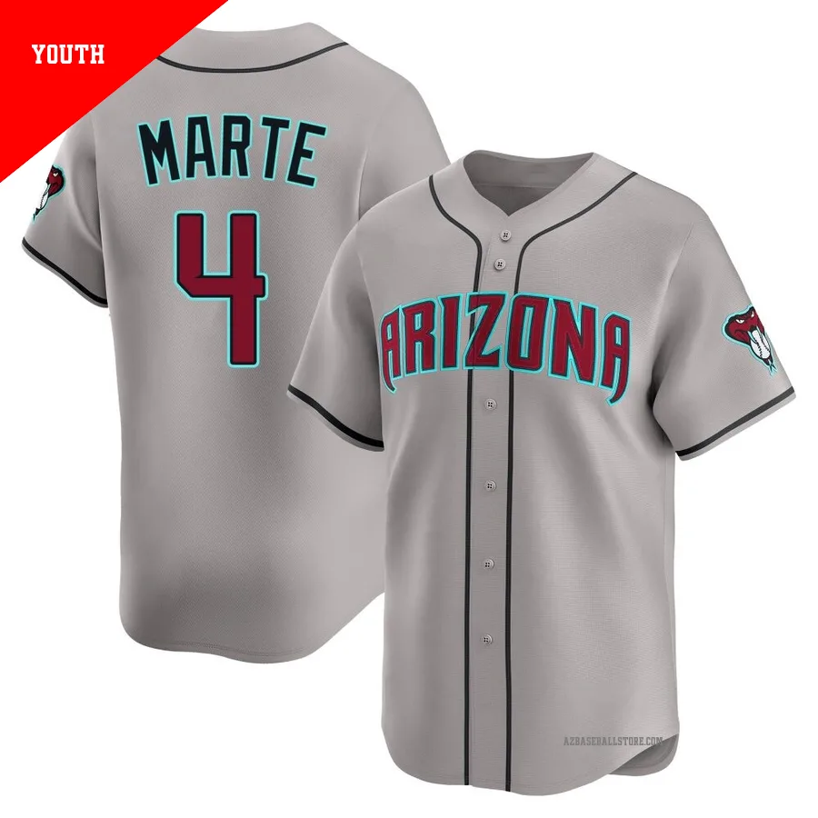 Youth Ketel Marte Arizona Diamondbacks ＃4 Gray Limited - Alternate Jersey