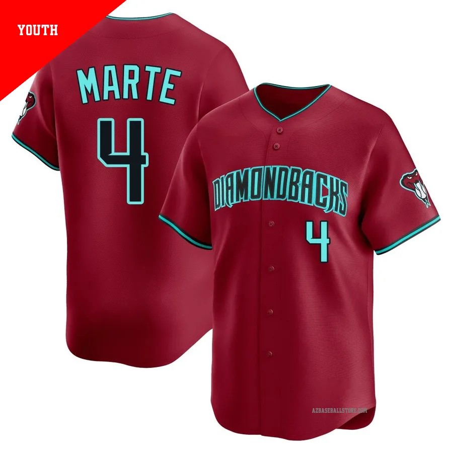 Youth Ketel Marte Arizona Diamondbacks ＃4 Red Limited - Alternate Jersey