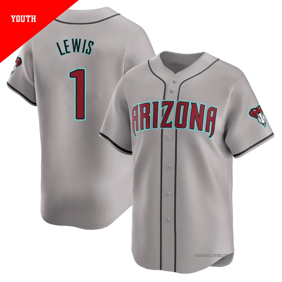 Youth Kyle Lewis Arizona Diamondbacks ＃1 Gray Limited - Away Jersey