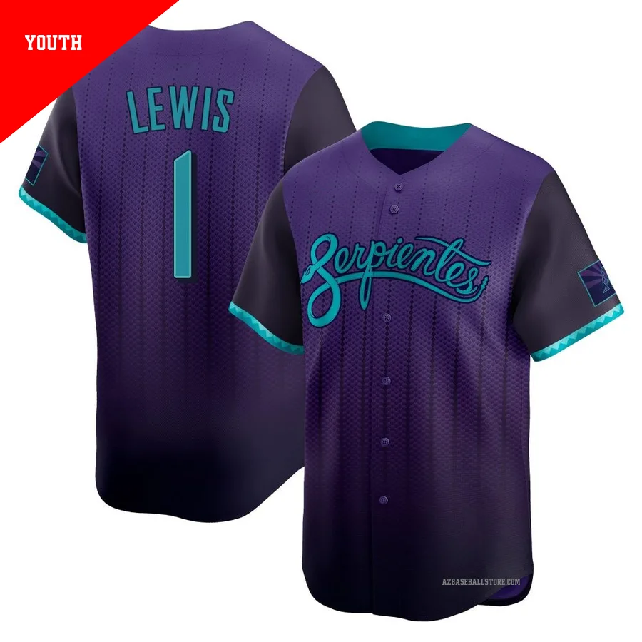 Youth Kyle Lewis Arizona Diamondbacks ＃1 Purple Limited - 2025 City Connect Jersey