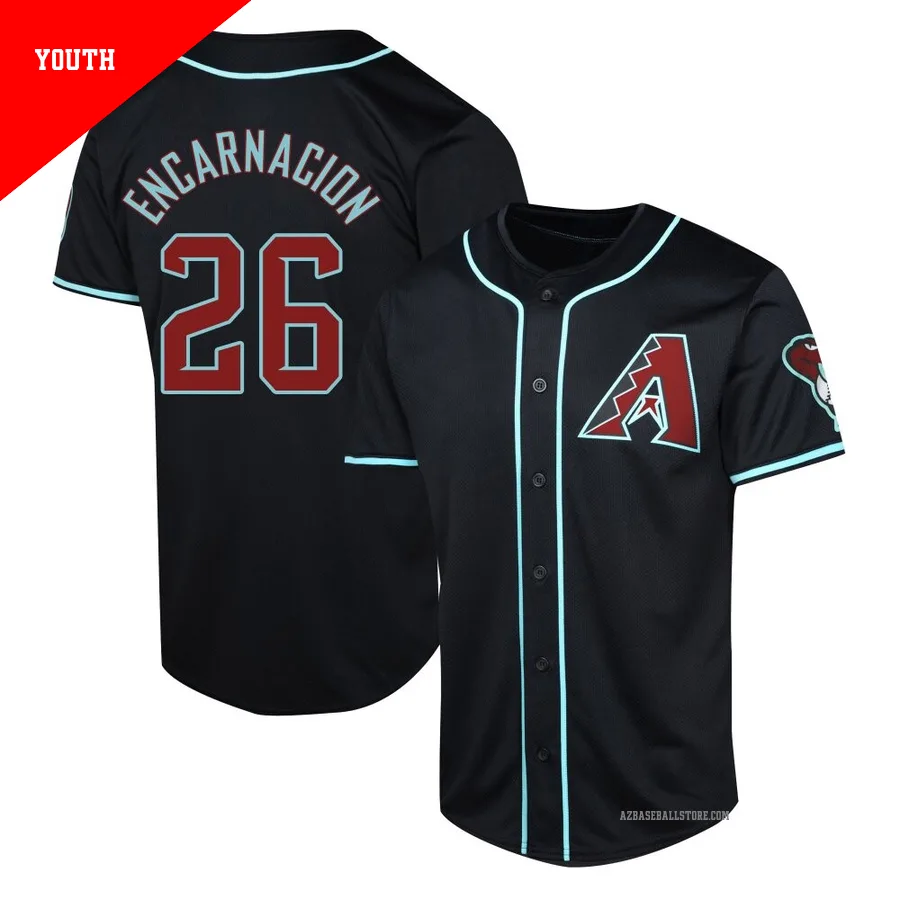 Youth Lorenzo Encarnacion Arizona Diamondbacks ＃26 Black Limited - Alternate Jersey