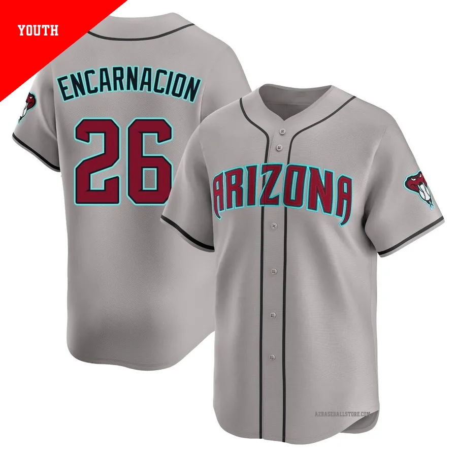 Youth Lorenzo Encarnacion Arizona Diamondbacks ＃26 Gray Limited - Alternate Jersey