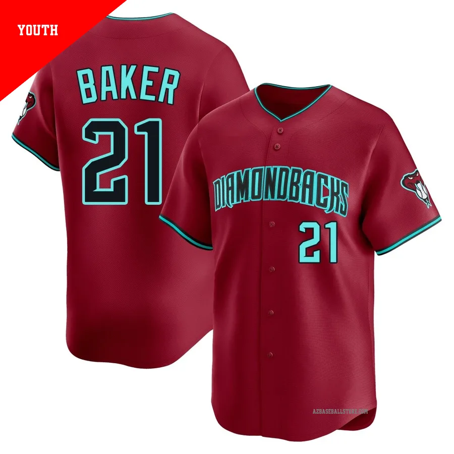 Youth Luken Baker Arizona Diamondbacks ＃21 Red Limited - Alternate Jersey