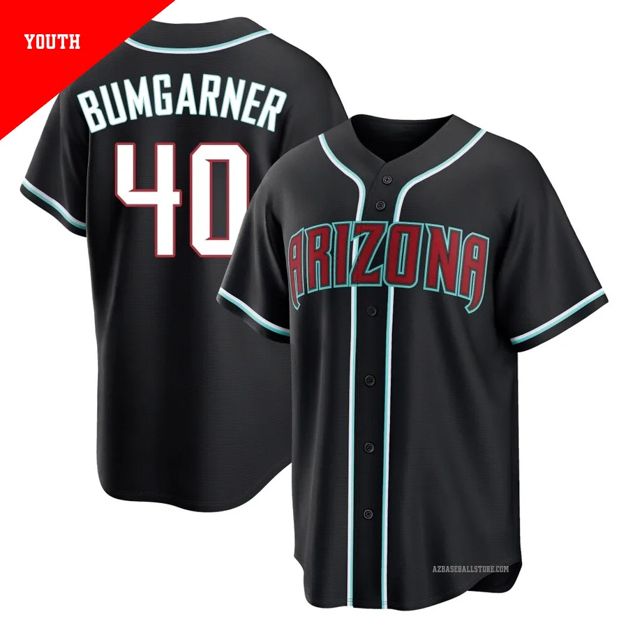 Youth Madison Bumgarner Arizona Diamondbacks ＃40 Black Replica - Fashion Out Jersey