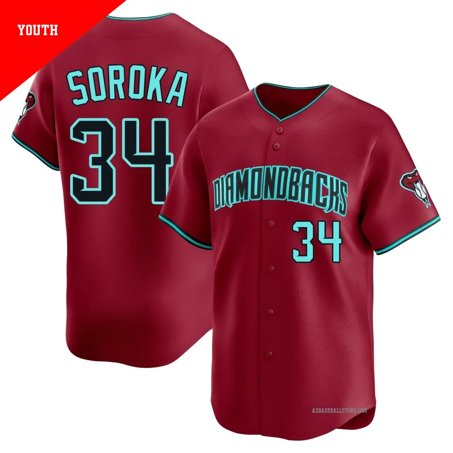 Youth Michael Soroka Arizona Diamondbacks ＃34 Red Limited - Alternate Jersey