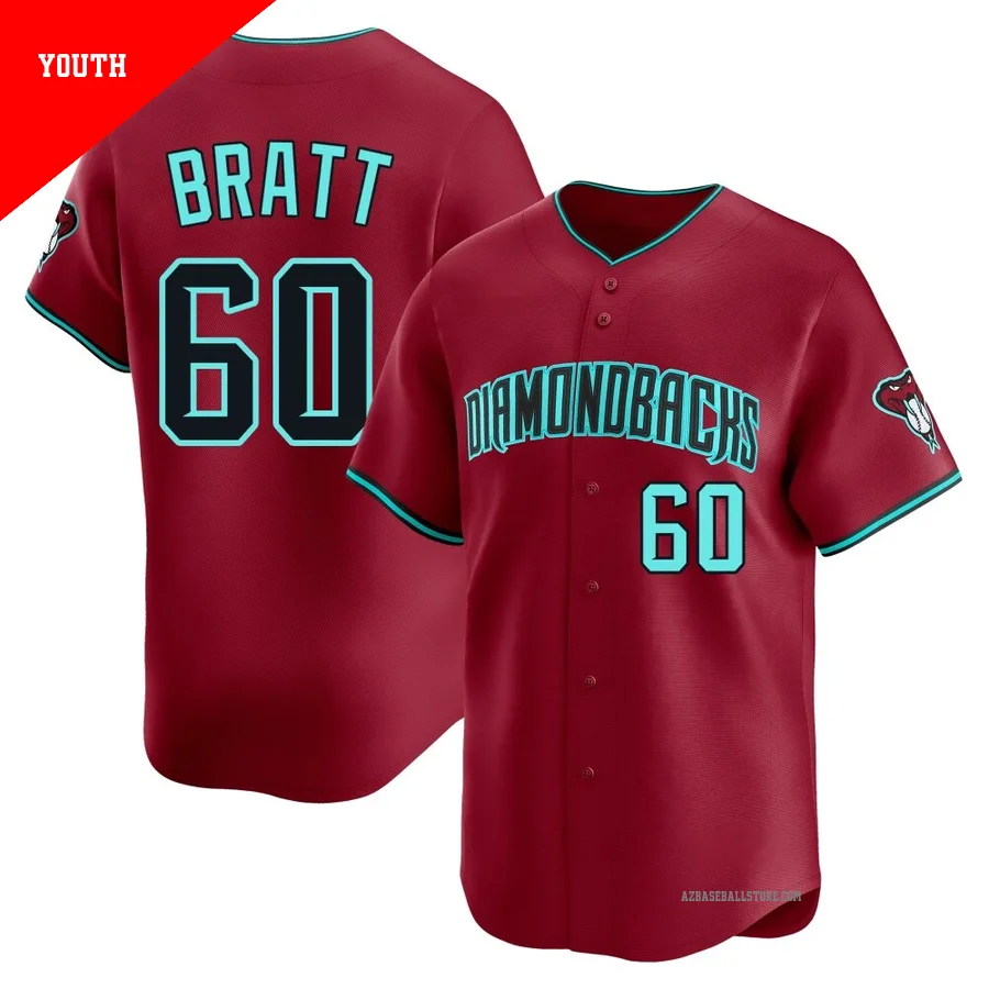 Youth Mitch Bratt Arizona Diamondbacks ＃60 Red Limited - Alternate Jersey