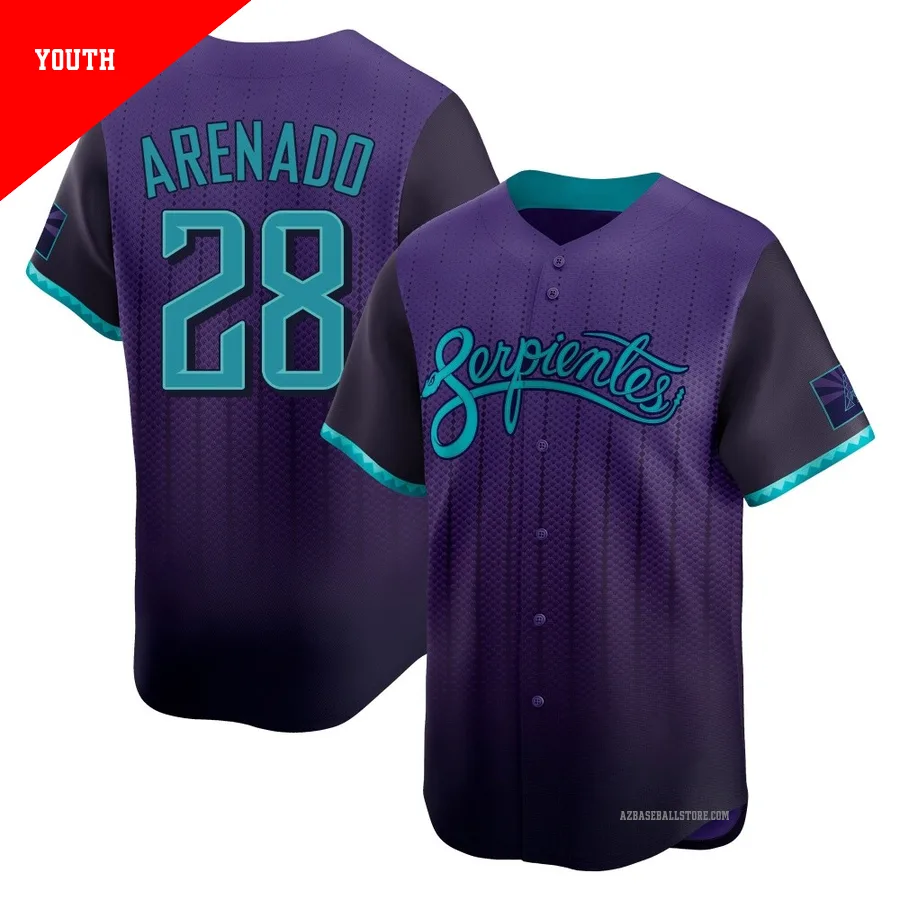 Youth Nolan Arenado Arizona Diamondbacks ＃28 Purple Limited - 2025 City Connect Jersey