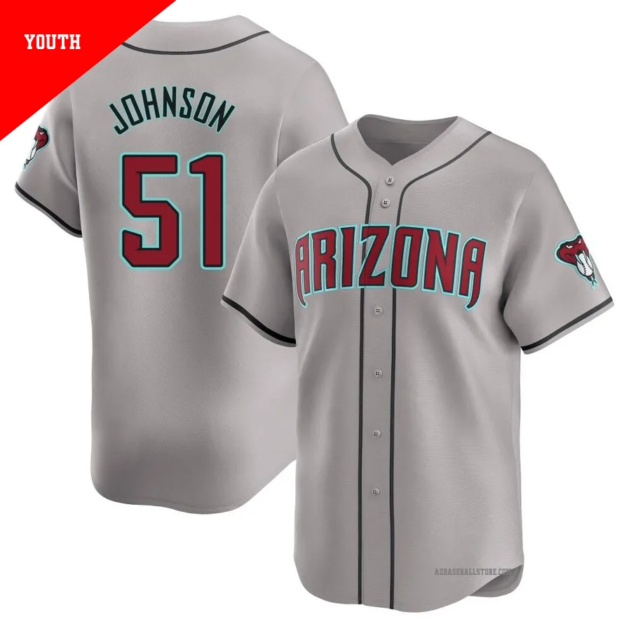 Youth Randy Johnson Arizona Diamondbacks ＃51 Gray Limited - Away Jersey