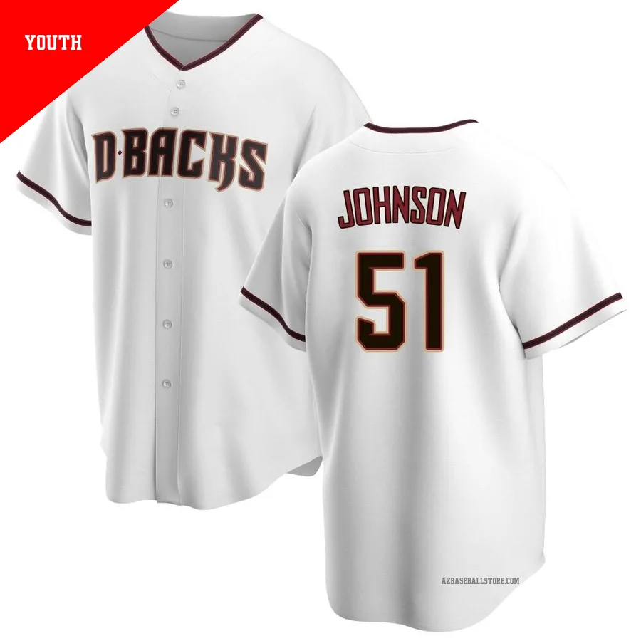 Youth Randy Johnson Arizona Diamondbacks ＃51 White Replica - Home Jersey
