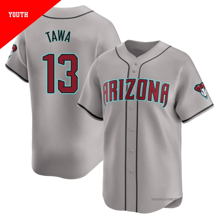 Youth Tim Tawa Arizona Diamondbacks ＃13 Gray Limited - Away Jersey