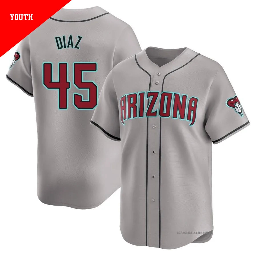 Youth Yilber Diaz Arizona Diamondbacks ＃45 Gray Limited - Away Jersey
