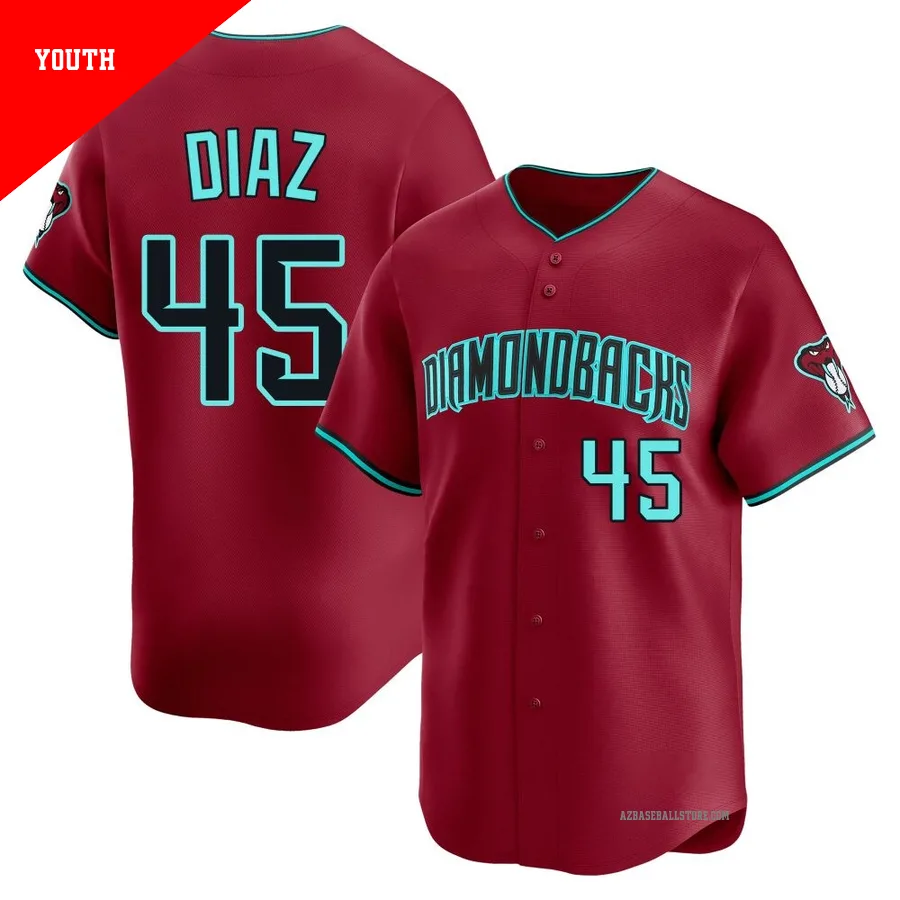 Youth Yilber Diaz Arizona Diamondbacks ＃45 Red Limited - Alternate Jersey